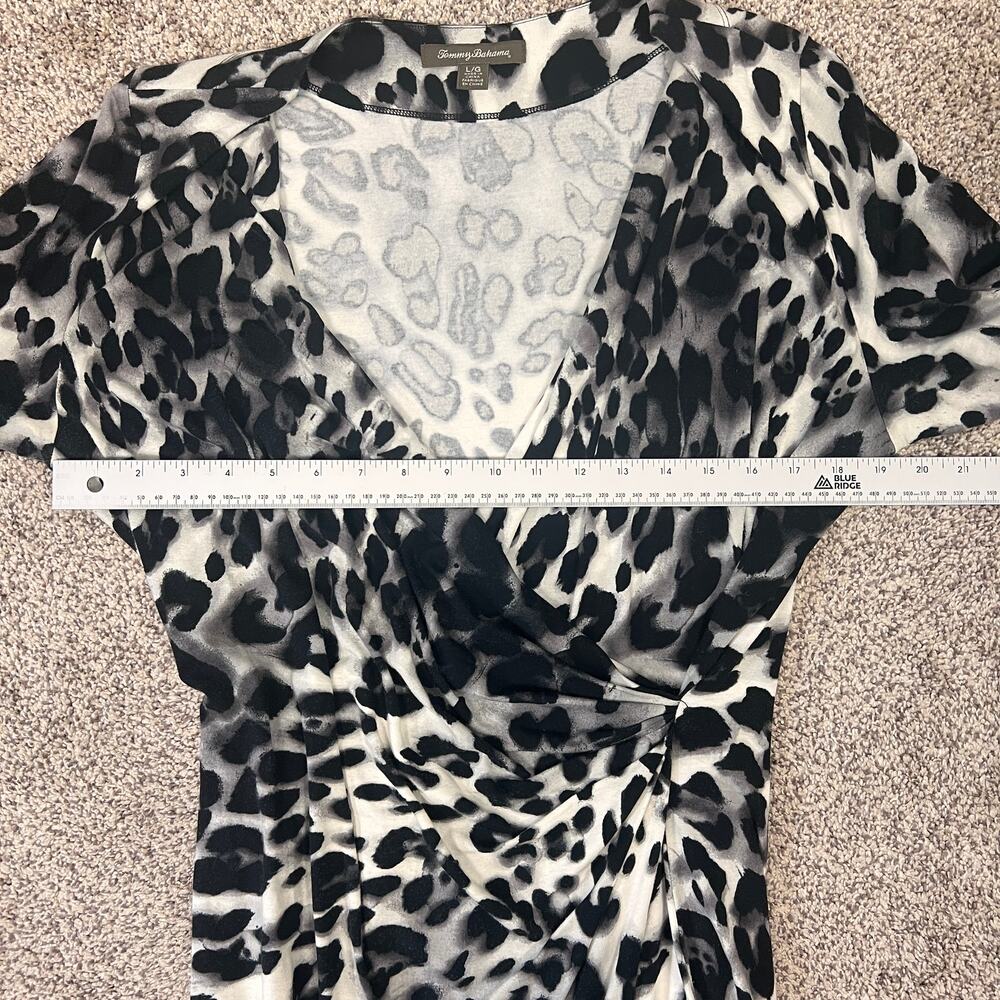Tommy Bahama Black and White Animal Print Midi Dress - Picture 8 of 10